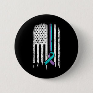 Chapa Redonda De 5 Cm Prevención Del Suicidio Camisa Bandera De Eeuu Sui