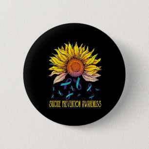 Chapa Redonda De 5 Cm Prevención del suicidio Conciencia Girasol T