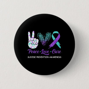 Chapa Redonda De 5 Cm Prevención del suicidio Conciencia Paz Cure Leopa