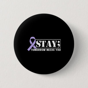 Chapa Redonda De 5 Cm Prevención del suicidio Sensibilización Permanecer