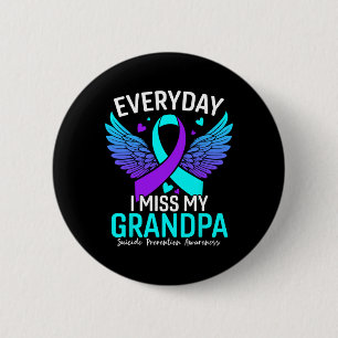 Chapa Redonda De 5 Cm Prevención suicida de suicidio de abuelo