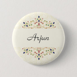 Chapa Redonda De 5 Cm Primera ceremonia de arroz de Annaprashan moderno