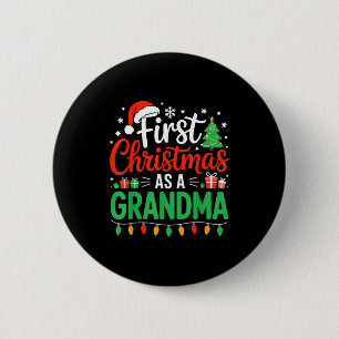 Chapa Redonda De 5 Cm Primera Navidad como abuela coincidente nueva Nana