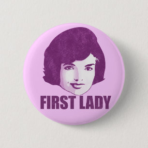 Chapa Redonda De 5 Cm Primera señora Jackie O Button