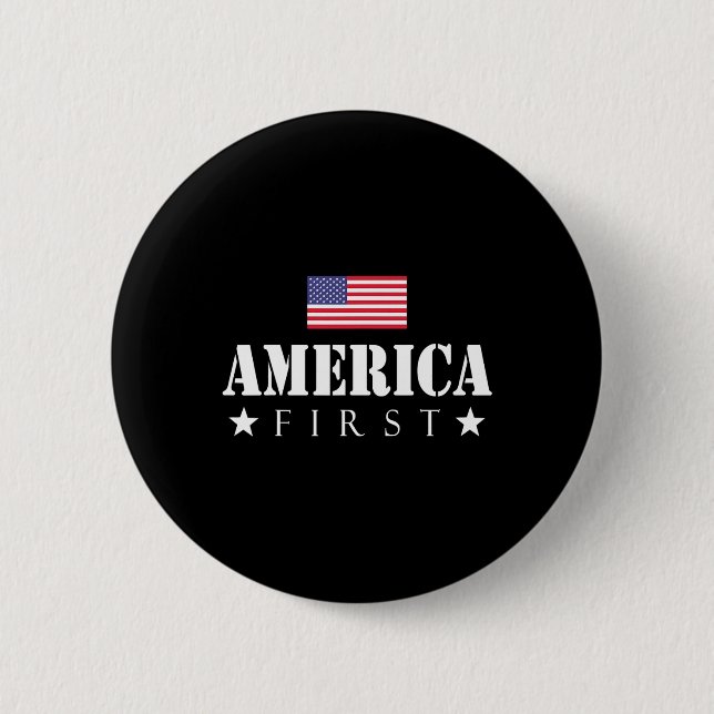 Chapa Redonda De 5 Cm Primero Trump 2024 (Anverso)