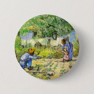 Chapa Redonda De 5 Cm Primeros pasos (después de Millet) Van Gogh Bella