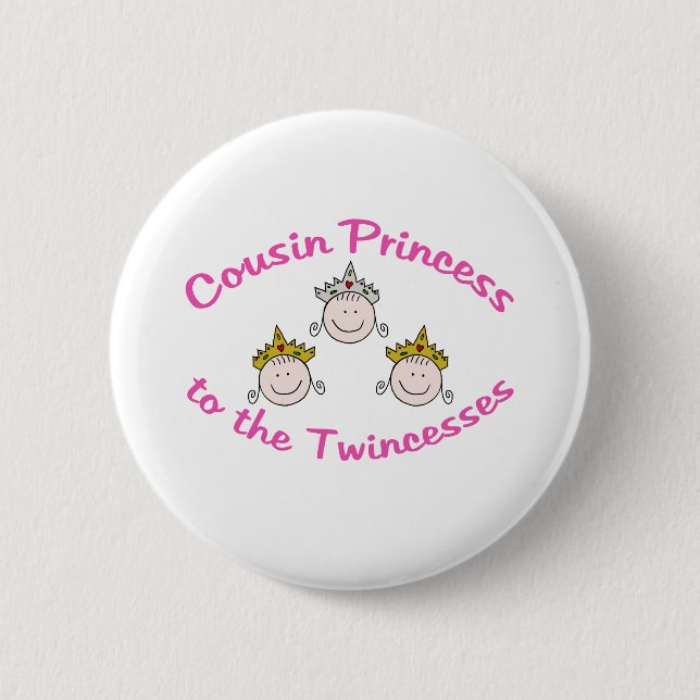 Chapa Redonda De 5 Cm Primo de Twincess (Anverso)