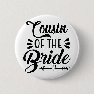 Chapa Redonda De 5 Cm Primo Del Partido De La Boda De Novia