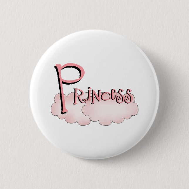 Chapa Redonda De 5 Cm Princesa (Anverso)