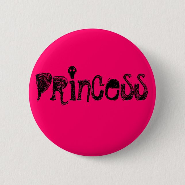 Chapa Redonda De 5 Cm Princesa (Anverso)