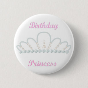 Chapa Redonda De 5 Cm Princesa Birthday Pin