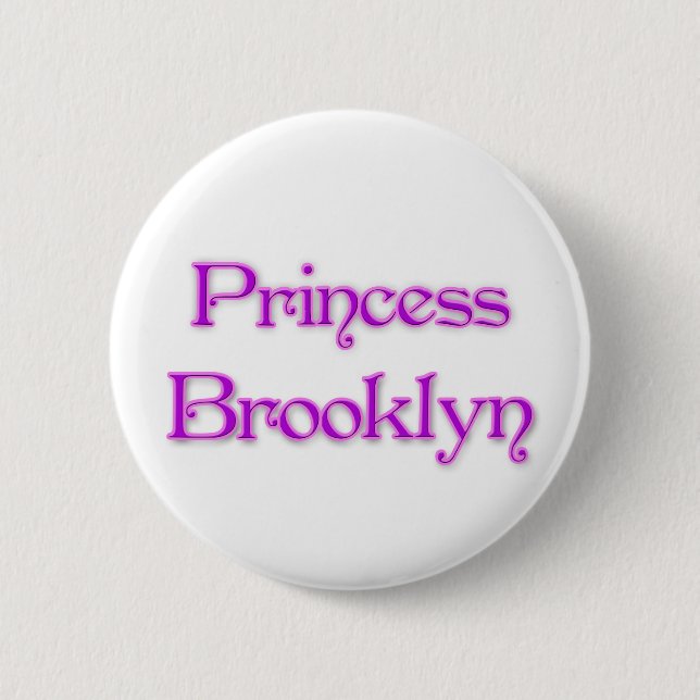 Chapa Redonda De 5 Cm Princesa Brooklyn (Anverso)
