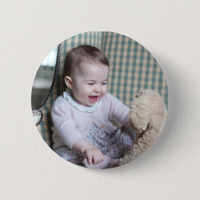 Chapa Redonda De 5 Cm Princesa Charlotte Elizabeth Diana (Anverso)