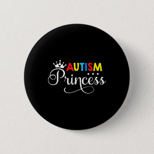 Chapa Redonda De 5 Cm Princesa de Autismo Hija Familia Niños Autistas En