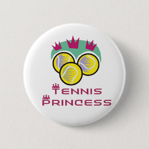 Chapa Redonda De 5 Cm Princesa de TennisChick