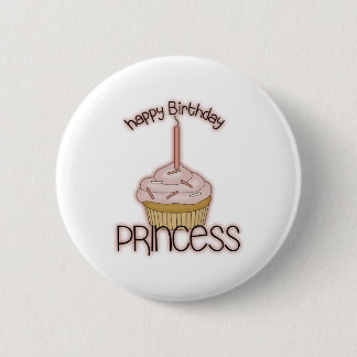 Chapa Redonda De 5 Cm Princesa del feliz cumpleaños