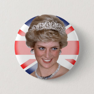 Chapa Redonda De 5 Cm Princesa Diana Union Jack