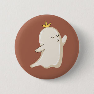 Chapa Redonda De 5 Cm Princesa Fantasma Soplando un Beso