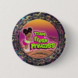 Chapa Redonda De 5 Cm princesa fresca de equipo
