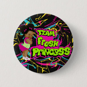 Chapa Redonda De 5 Cm princesa fresca de equipo