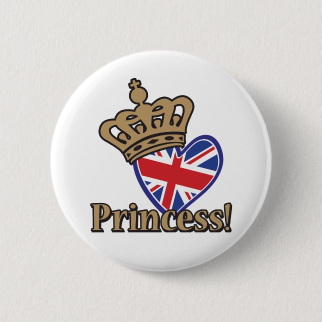 Chapa Redonda De 5 Cm Princesa Real (Anverso)