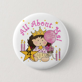Chapa Redonda De 5 Cm Princesa todo sobre mí camisetas de cumpleaños