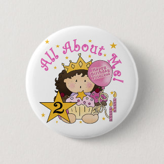 Chapa Redonda De 5 Cm Princesa todo sobre mí segundo cumpleaños