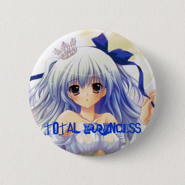 Chapa Redonda De 5 Cm Princesa total Button (Anverso)