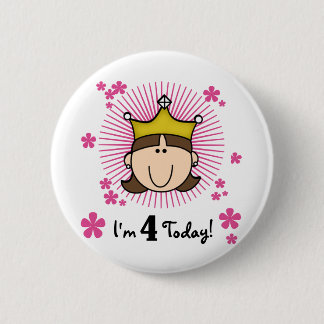 Chapa Redonda De 5 Cm Princesas 4.ª camiseta y regalo de cumpleaños
