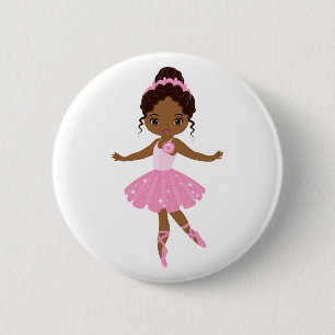 Chapa Redonda De 5 Cm Princess Ballerina