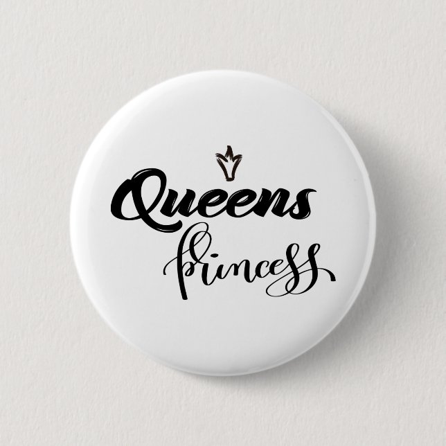 Chapa Redonda De 5 Cm Princess de Queens (Anverso)