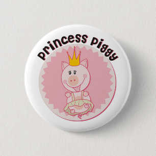 Chapa Redonda De 5 Cm Princess_Piggy