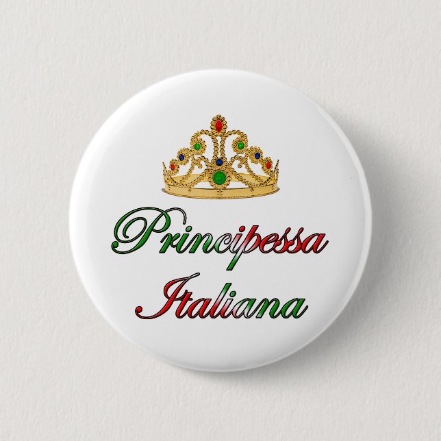 Chapa Redonda De 5 Cm  Principessa Italiana (Princesa Italiana) (Anverso)