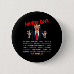 Chapa Redonda De 5 Cm Prisión meme de Trump - Activistas de protesta