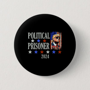Chapa Redonda De 5 Cm Prisionero Trump 2024