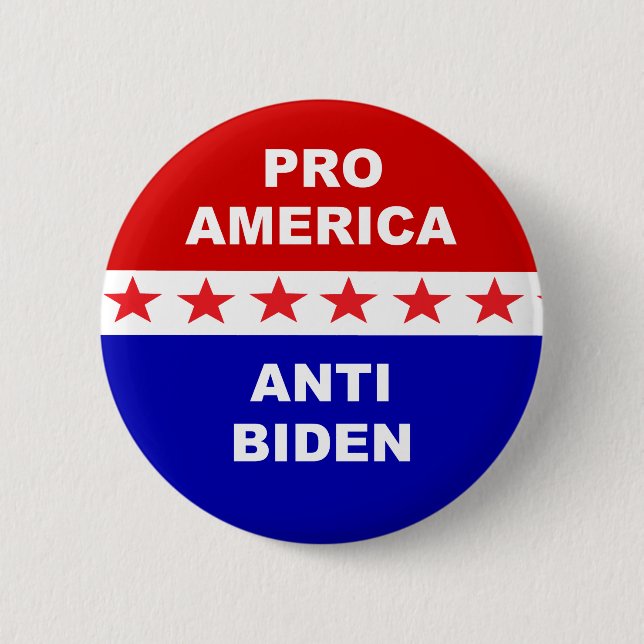 Chapa Redonda De 5 Cm Pro America Anti Biden (Anverso)