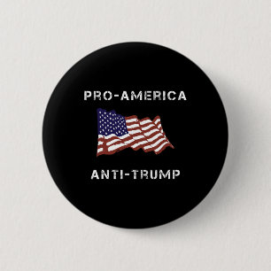 Chapa Redonda De 5 Cm Pro-América Anti-Trump Bandera Americana Mujeres H