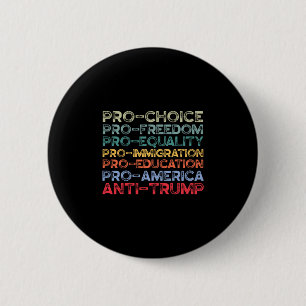 Chapa Redonda De 5 Cm Pro-américa Pro-libertad Pro-elección Pro-igualdad