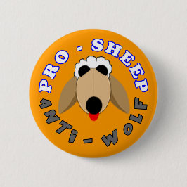 Chapa Redonda De 5 Cm PRO-SHEEP/ANTI-WOLF - Extraños perfectos