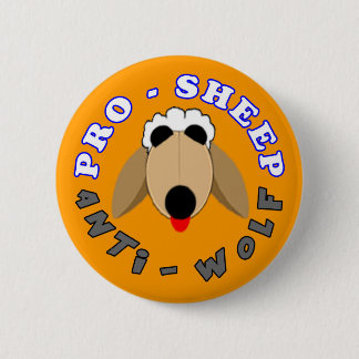 Chapa Redonda De 5 Cm PRO-SHEEP/ANTI-WOLF - Extraños perfectos