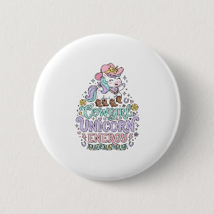 Chapa Redonda De 5 Cm Producto Unicornio Vaquera Unicornio Energía Dulce