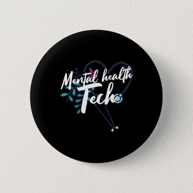 Chapa Redonda De 5 Cm Profesional de la salud mental (Anverso)
