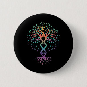 Chapa Redonda De 5 Cm Profesor Árbol De La Vida Dna, Profesor De Biologí