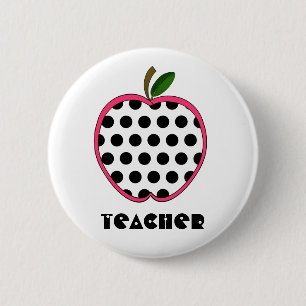 Chapa Redonda De 5 Cm Profesor de Apple del lunar