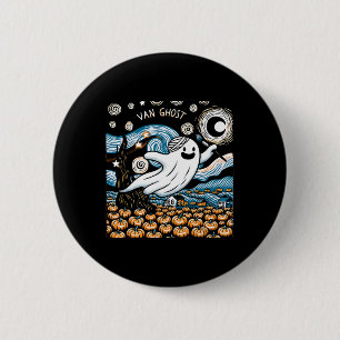 Chapa Redonda De 5 Cm Profesor de arte fantasma Halloween 2