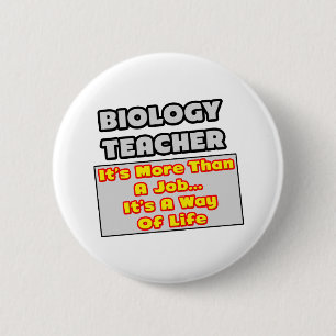 Chapa Redonda De 5 Cm Profesor de biología... más que trabajo, forma de 