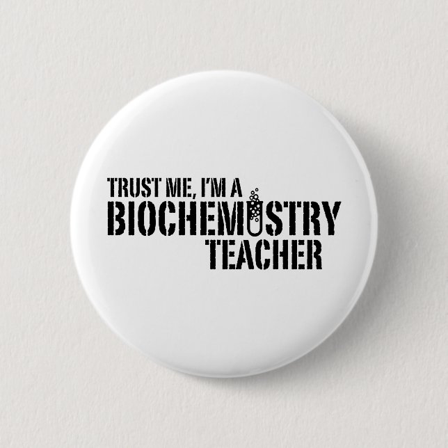 Chapa Redonda De 5 Cm Profesor de Bioquímica (Anverso)