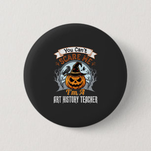 Chapa Redonda De 5 Cm Profesor de Historia del Arte de Halloween Diseño 
