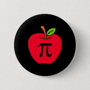 Chapa Redonda De 5 Cm Profesor de matemáticas de Apple Pie Happy Pi Day