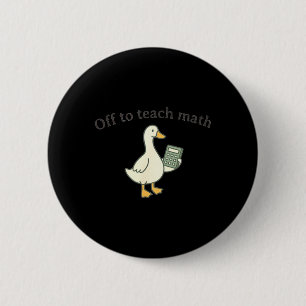 Chapa Redonda De 5 Cm Profesor de matemáticas retro ganso Profesor de ma